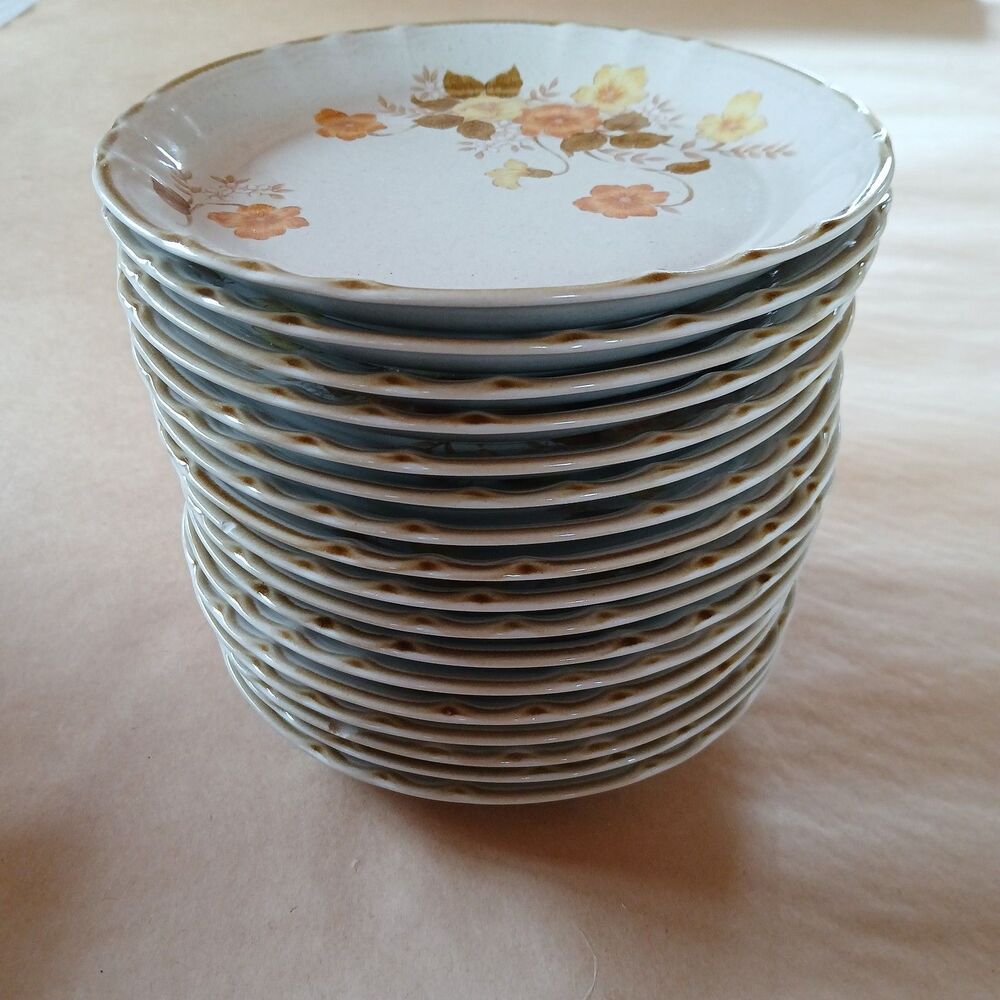 Mikasa Salad Plate 7" Autumn Flower Interludes Pattern KJ001 Oven Safe Stoneware - Picture 5 of 5